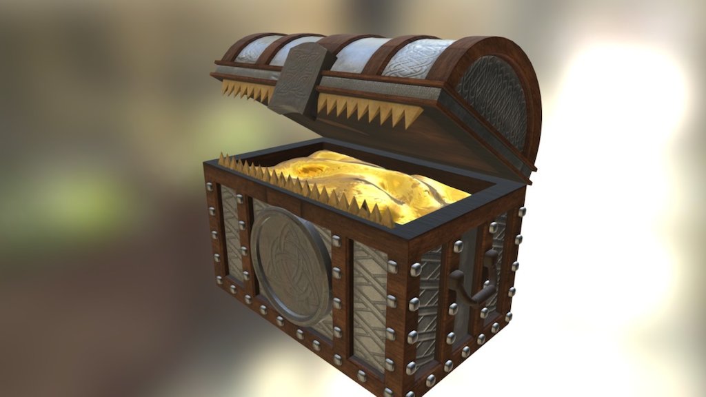 Skyrim Chest, Mimic Original Version Download Free 3D model by