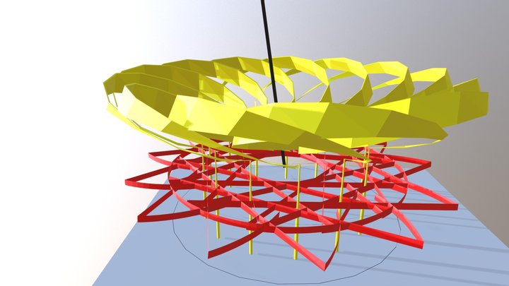 Sketch Turbine Star Metallic 3D Model