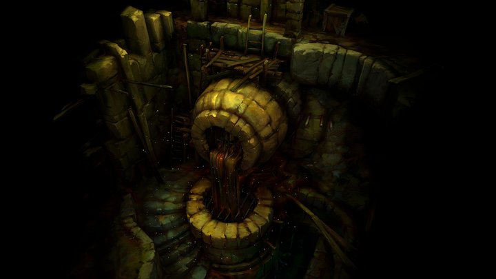 Dungeon dark Drain 3D Model