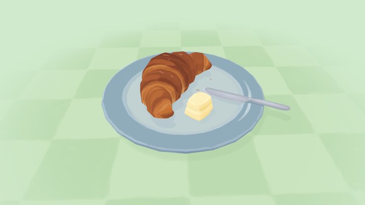 croissant bake final model 3D Model