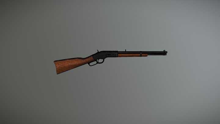 Winchester Rifle 1876 3D Model