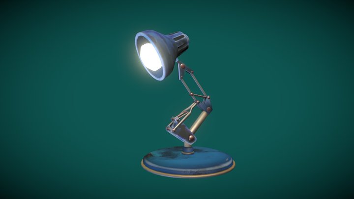 Pixar style lamp - Game Ready Asset 3D Model