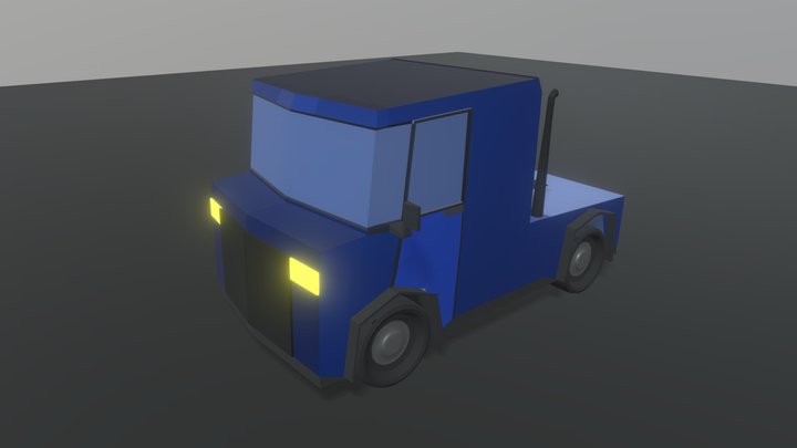 Truck Low Poly 3D Model