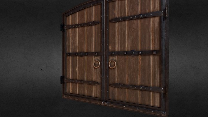 Medieval aged doors 3D Model