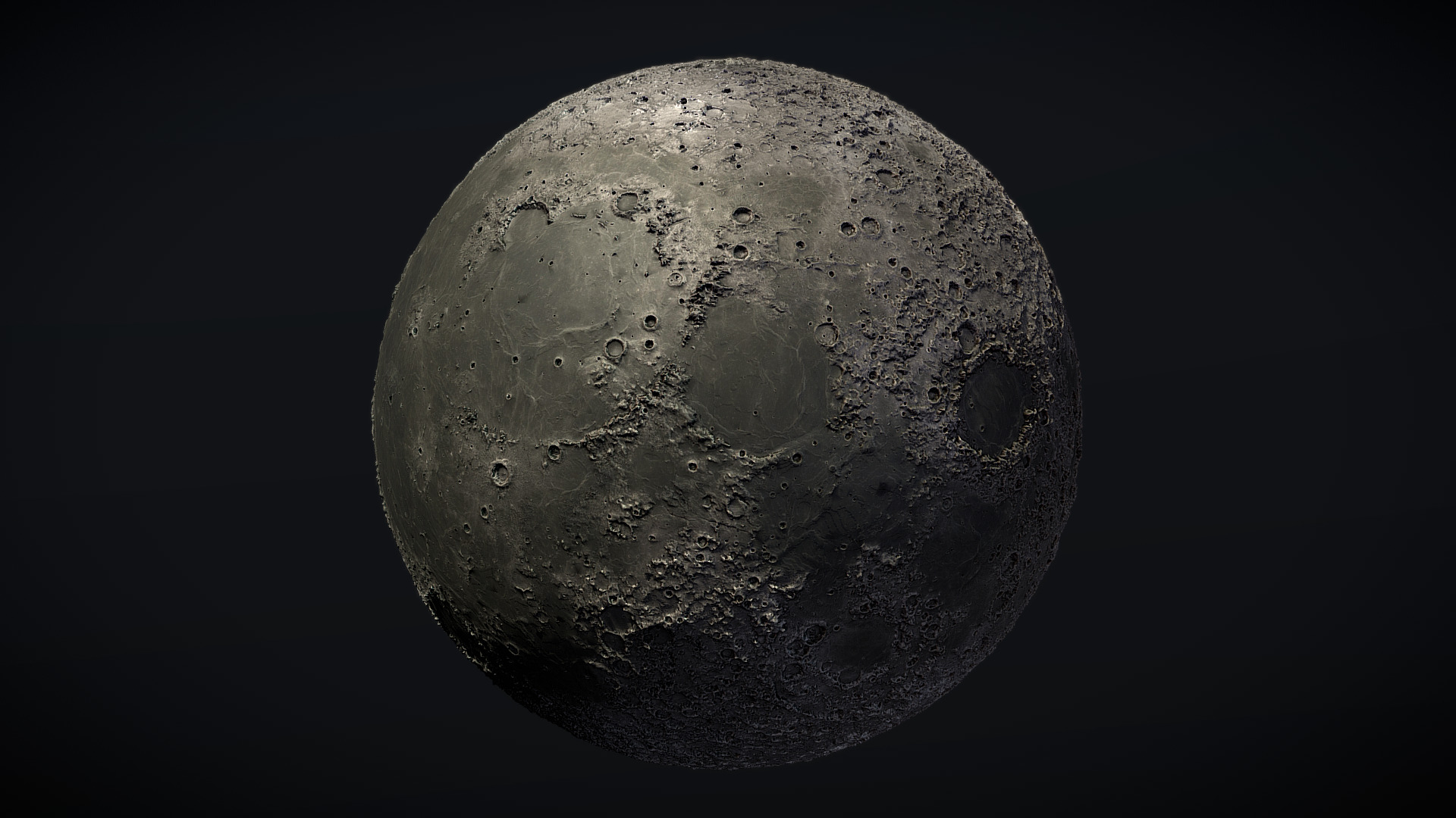 3D model Moon 3D Globe - This is a 3D model of the Moon 3D Globe. The 3D model is about a close up of the moon.