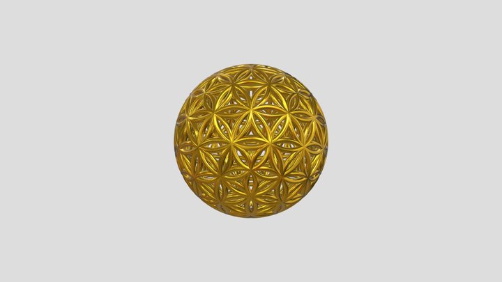 Flower of Life Gold 3D Model