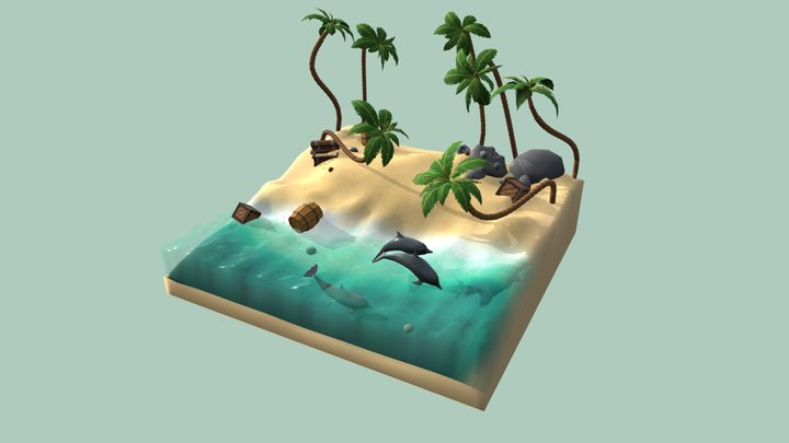 Tropical Island 3D Model