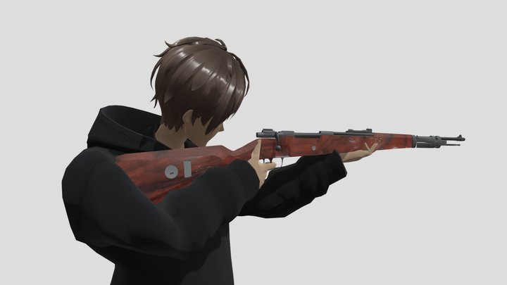 Kar 98k with a .vrm character