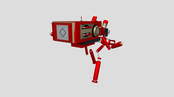 Red Robot 3D Model