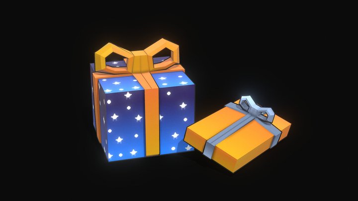 [LowPoly] Christmas Presents 3D Model