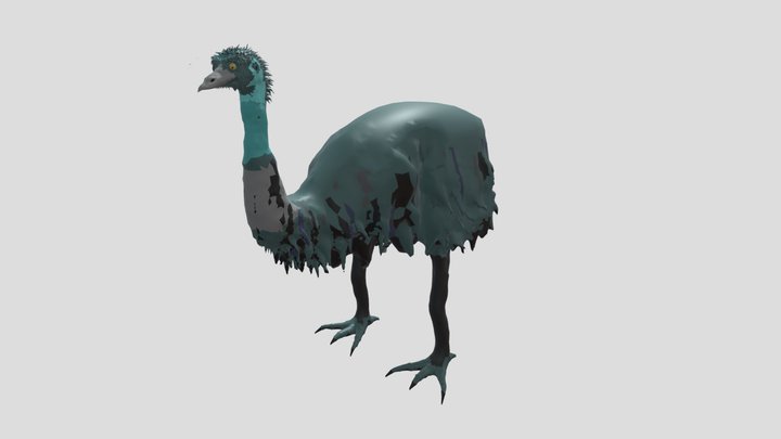 Emu rigged body 3D Model