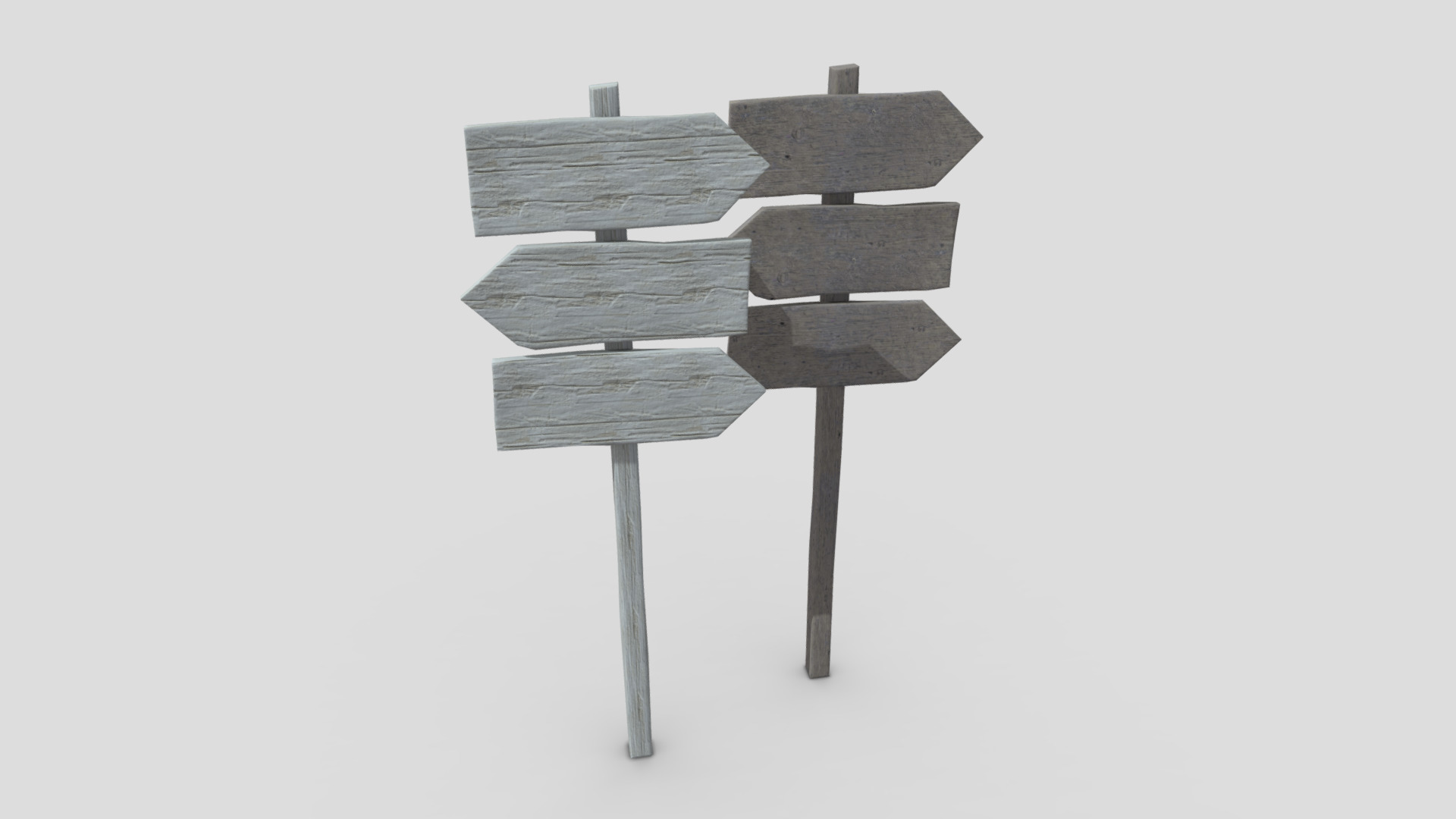3D model Wooden Sign 3 - This is a 3D model of the Wooden Sign 3. The 3D model is about a wooden chair with a table.