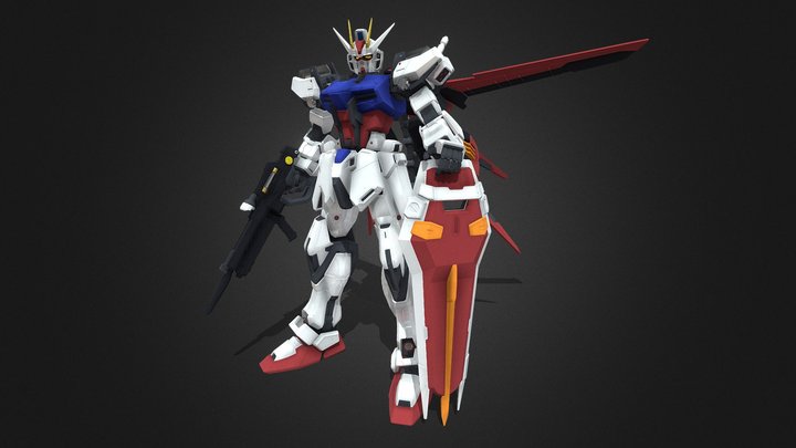 Aile Strike Gundam GAT-X105 3D Model
