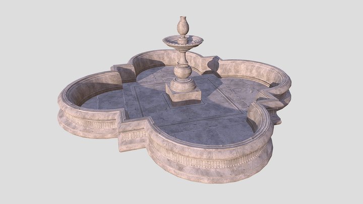 Old Italian Fountain 3D Model