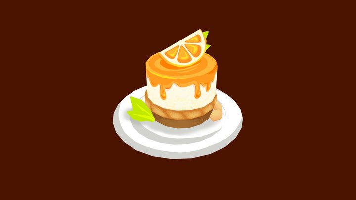 Orange Cake 3D Model