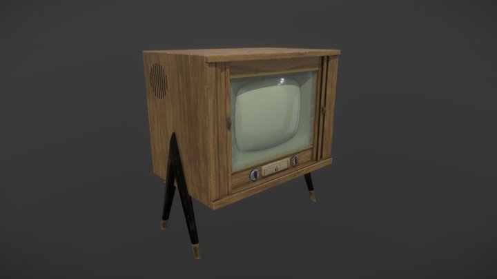 Antique 50s TV 3D Model
