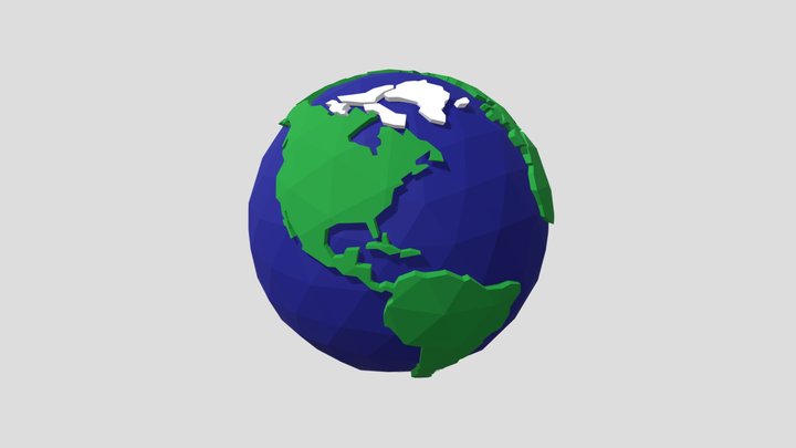 Lowpoly Earth 3D Model