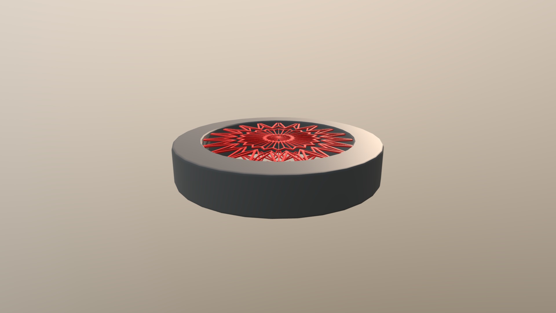 3D model New Stylish Car Tyre - This is a 3D model of the New Stylish Car Tyre. The 3D model is about a red and black logo.