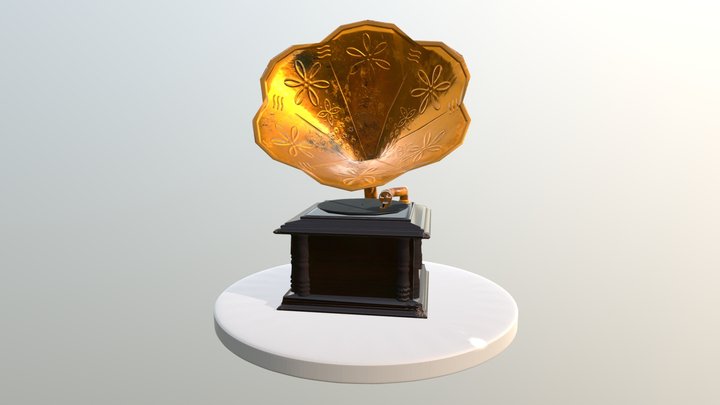 Gramophone Final Texture 3D Model