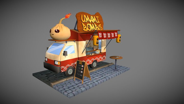DAE Foodtruck - Dumpling Truck 3D Model