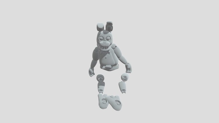 Un Withered Bonniethe Bunny 3D Model