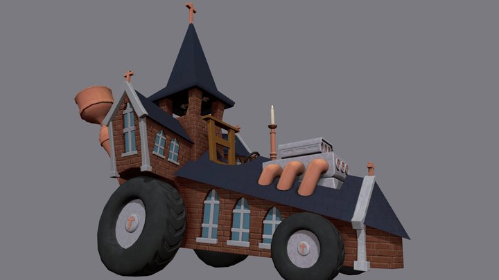 DAE Moustache Kart : Et Spiritus Sancti 3D Model