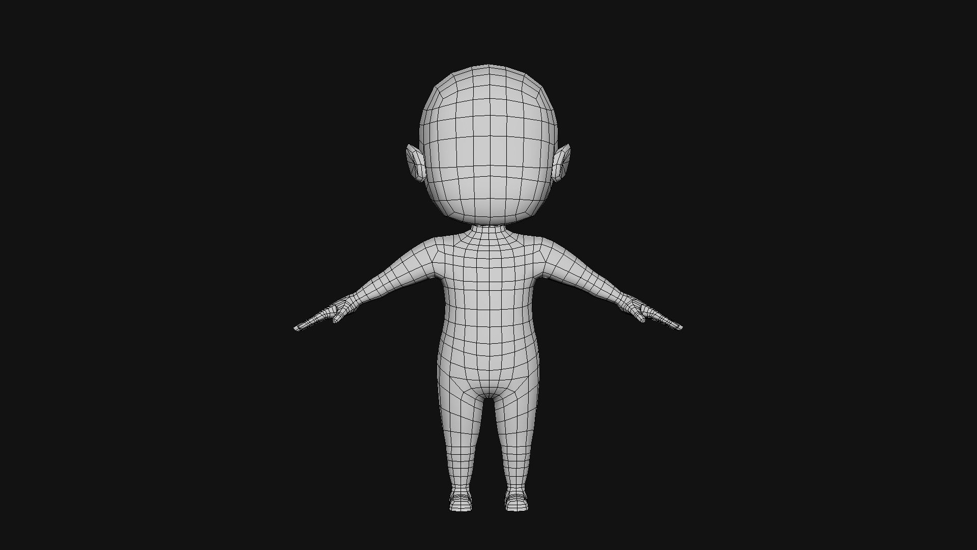 CHARACTER - BOY BASE MESH RIGGED LOW POLY - Buy Royalty Free 3D model