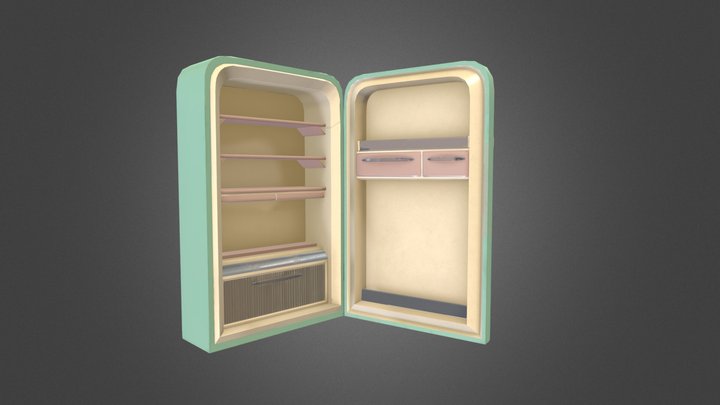 1950s Fridge 3D Model