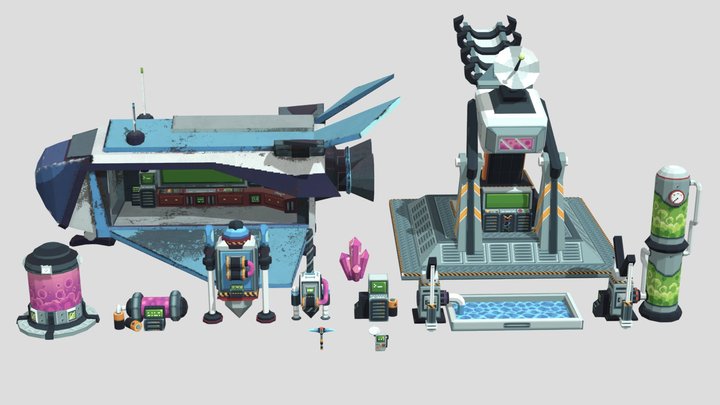 Mars Miasma - Sci-fi Space Machines 3D Model