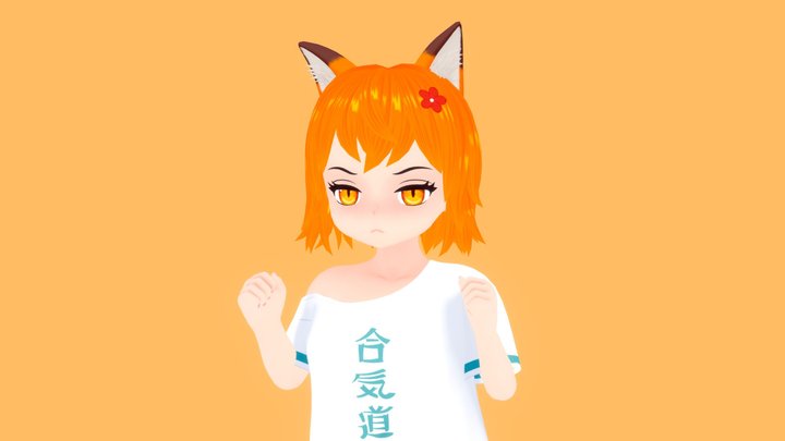 Anime Girl Character 3D Model