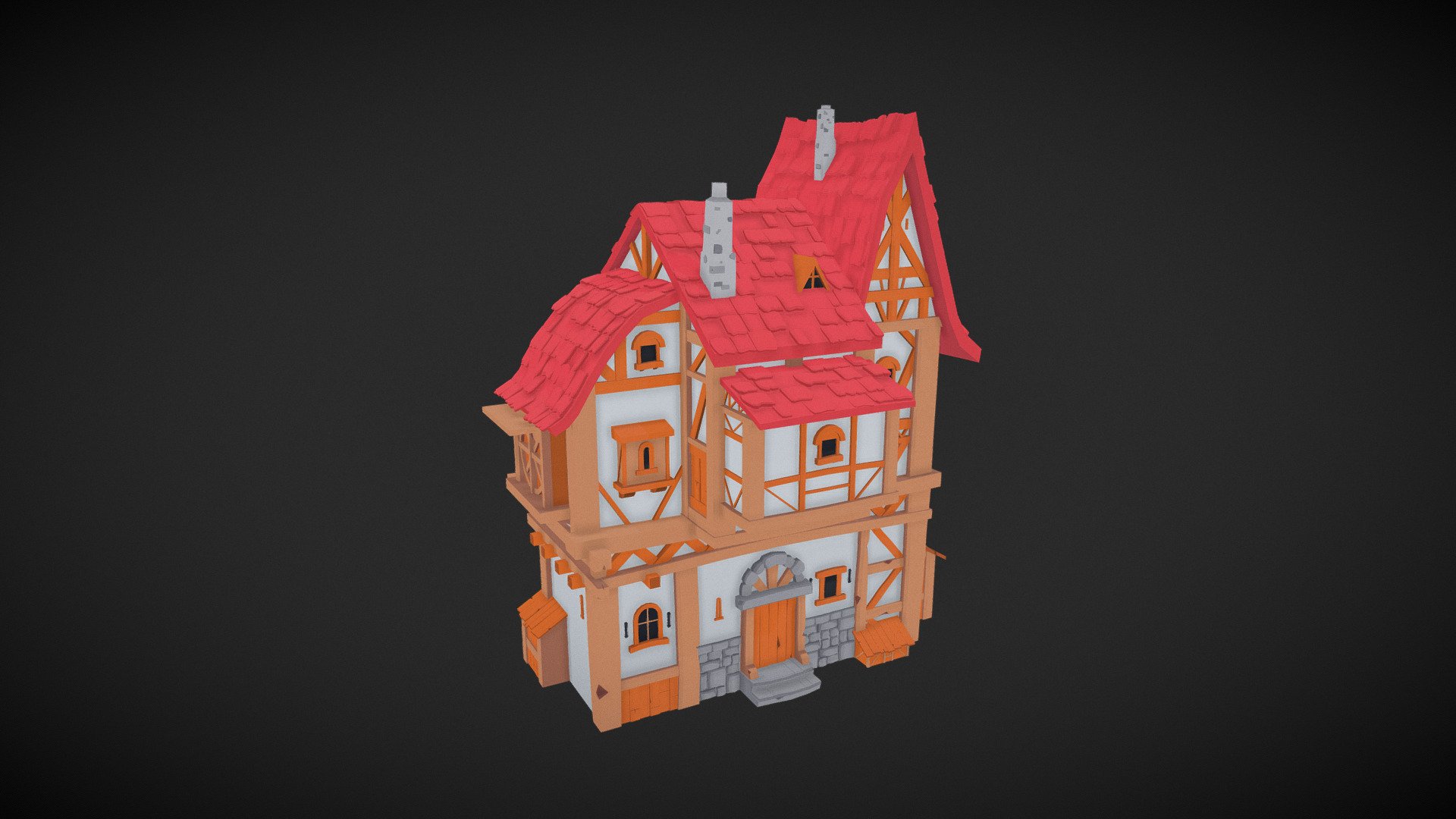 Stylized House - 3D Model By Koukwst [5f7e147] - Sketchfab