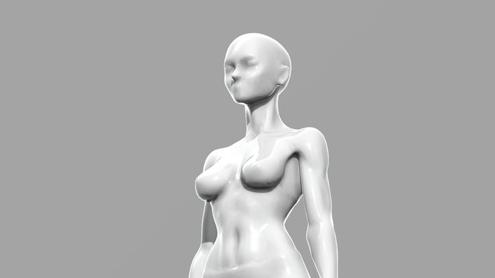 BASE FEMALE BODY [MESHY] 3D Model