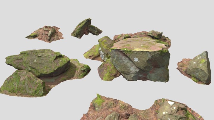Rocks Stone Forest Pack Sandstone Scan 3D Model