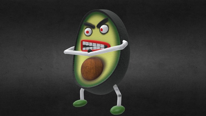 Angry Avo 3D Model