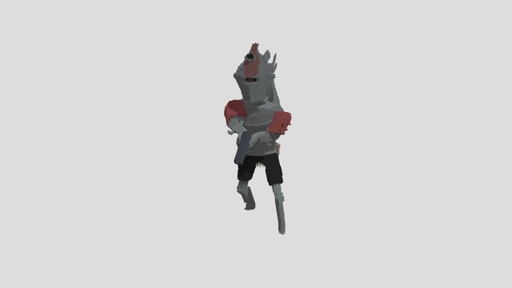 Sci-Fi Voxel character 3D Model