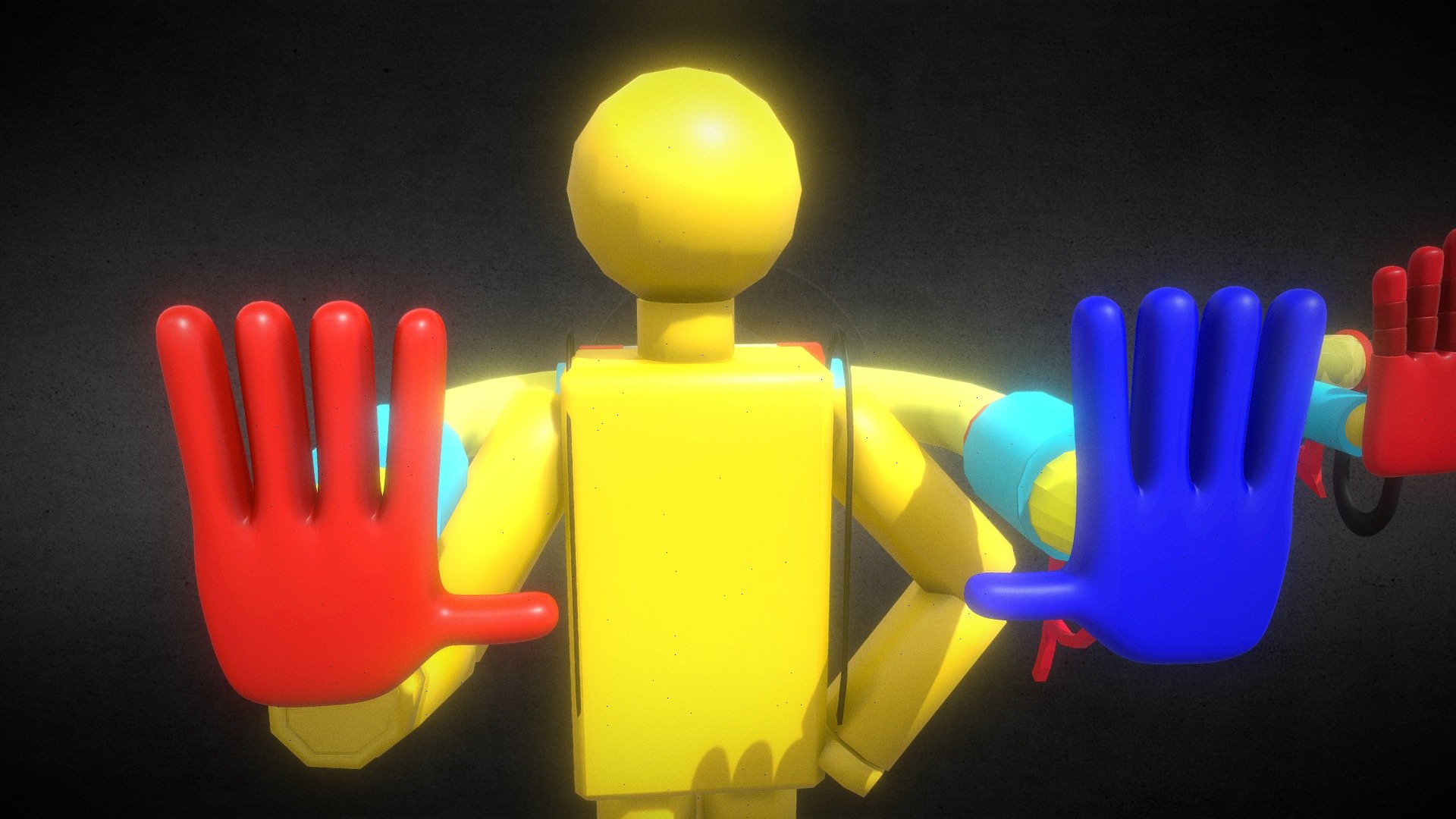 Player Poppy Playtime with Animation - Download Free 3D model by