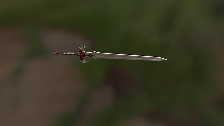 Sword OBJ Low Poly 3D Model
