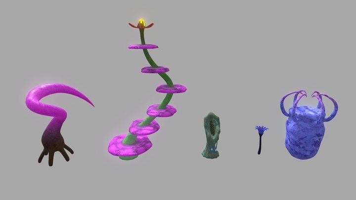 Alien Plants – Modello 3D gratuito STL