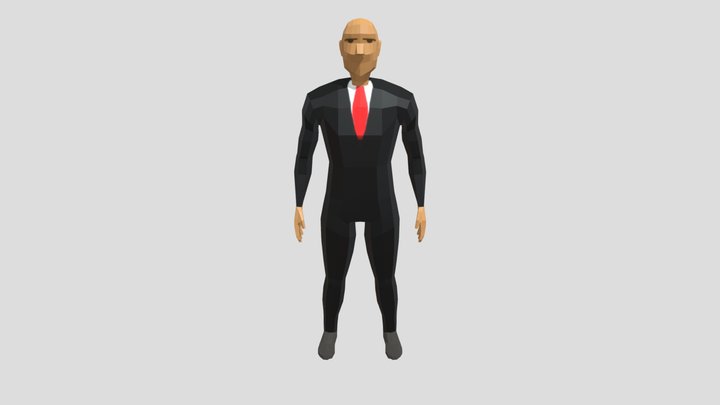 Personagem para jogo 3D de terno 3D Model