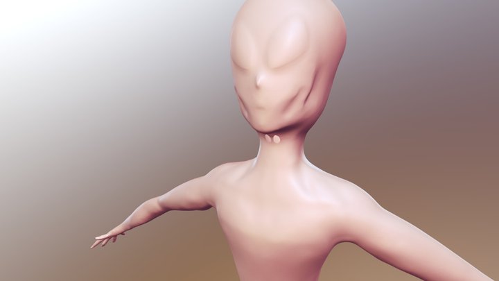 Alien Sculpture 3D Model