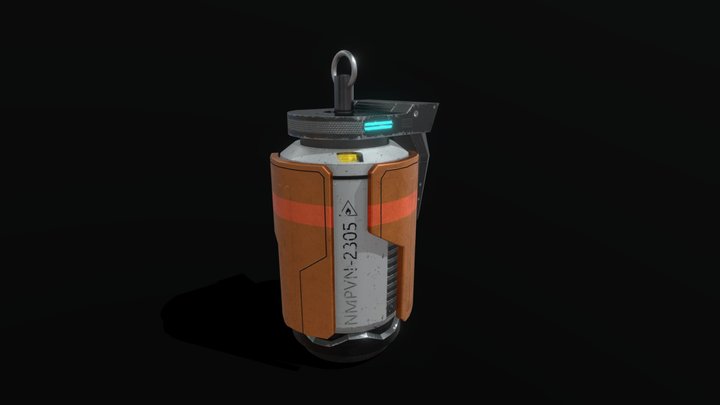 Sci-fi Grenade 3D Model