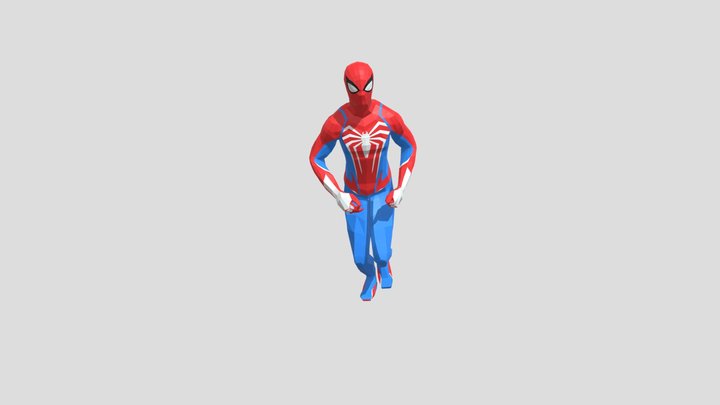 Low poly spiderman 3D Model