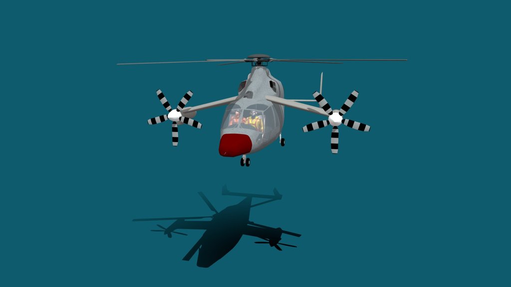 X Cube- Flying-Test Low Poly