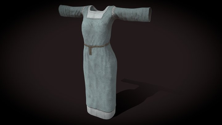 Peasant Dress 3D Model