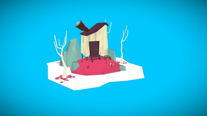 Hut in the woods 3D Model