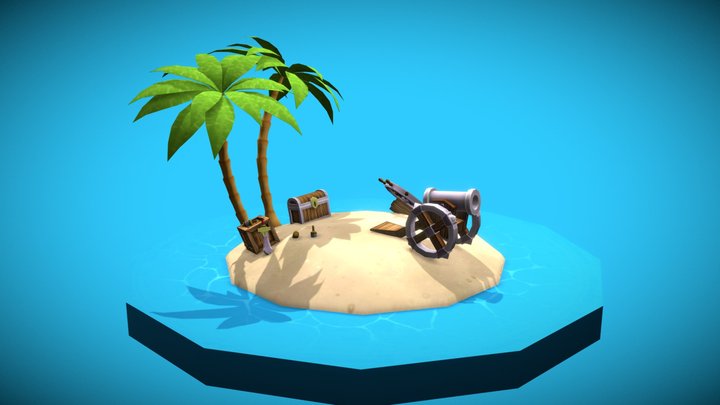 Pirate Island 3D Model