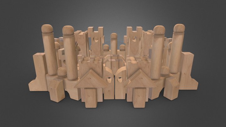 Assignment 7b: Unit Block Castle 3D Model
