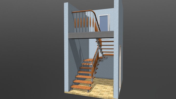 Лестница Заплавное 3D Model