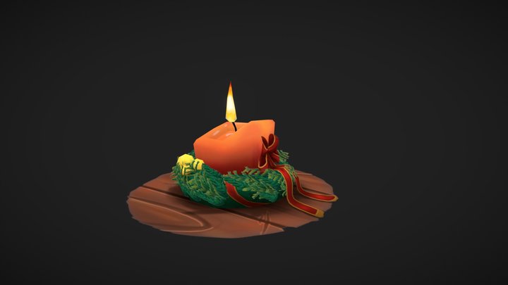 Little Christmas-Candle 3D Model