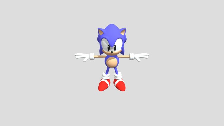 Run Sonic Mixamo Test 3D Model